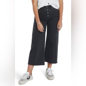 Madewell Wide-Leg Crop Jeans: Button-Front Edition